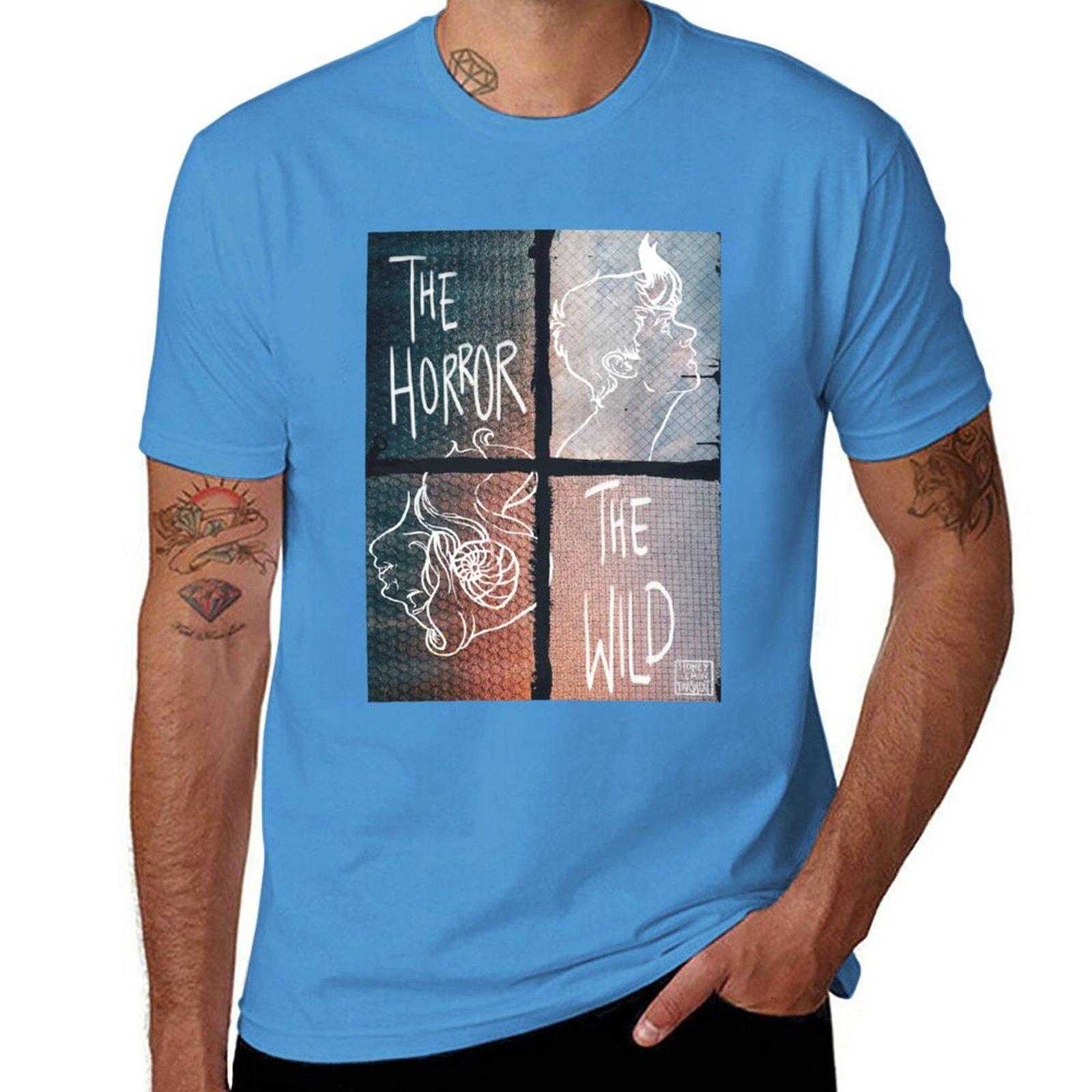 

The Horror and The Wild Window Print TShirt plus size tops anime clothes customizeds tees black t shirts for men S