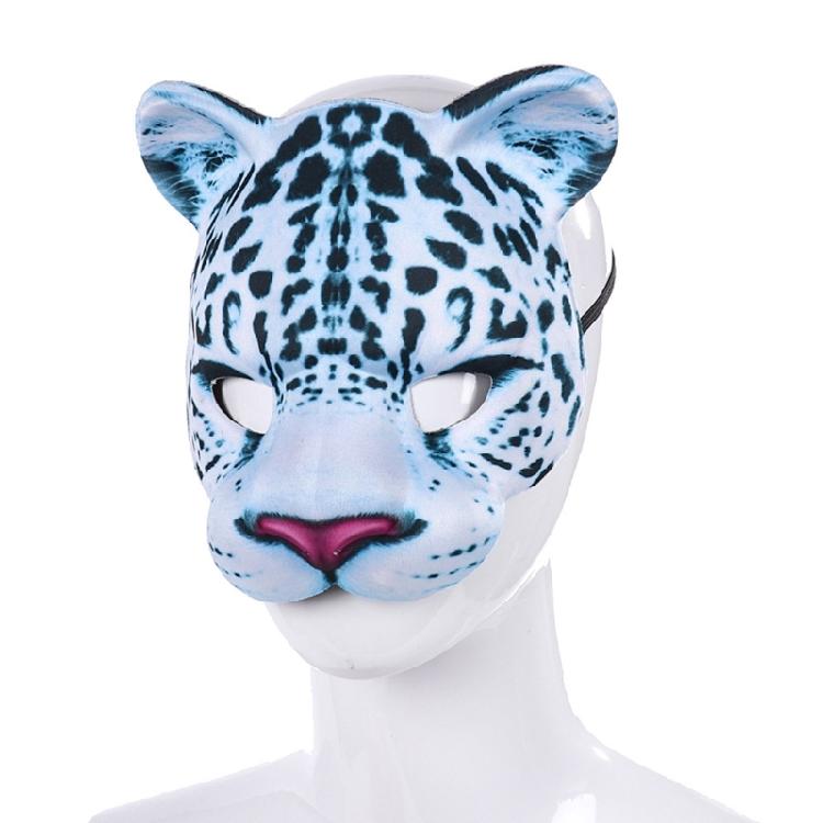Schneeleopard Halbmaske Tier Cosplay Maske Halloween Kostümzubehör Für Männer Frauen Cosplay Halloween Feier