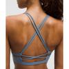 Lululemon Everlux Strappy BaCk Sports Bra  Medium Support  B C Cup Steel Blue