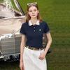 HAZZYS Women's PHIZ Series Color-block Waffle Knit Polo Shirt