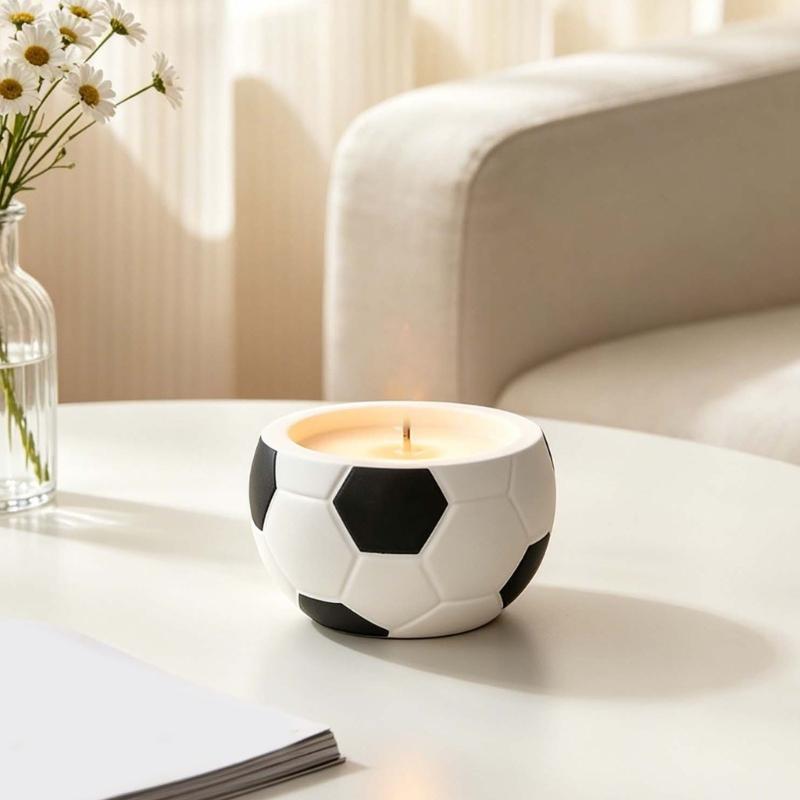 Football Silicone Candle Molds For Handmade Candle Holder Chocolate Making Storage Box Concrete Planter Epoxy Resin Art