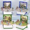 Fashion Dinosaur Keyrings 3D Dinosaur Book Keychain Folding Pop-Up Book Keychain Dinosaur Toy for Kids Toy Party Favor
