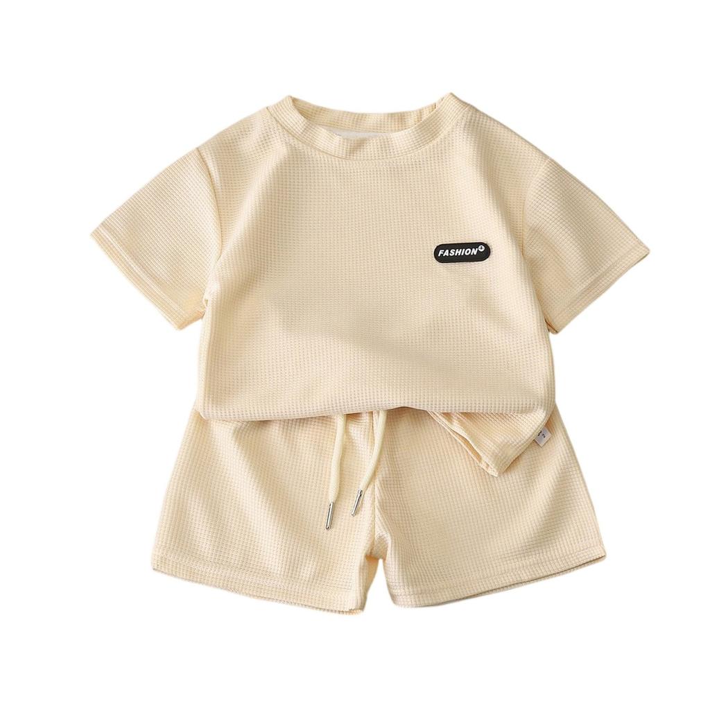 Kid Patriotic Outfit - Short Sleeve & Shorts 2-Piece Set For Boy