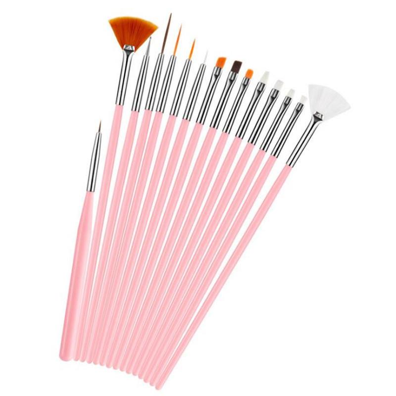 

15Pcs/Set Fondant Cake Brush DIY Sugar Craft Baking Decorating Tools Cake Pen Brush for Fondant Painting Cookie Decoration Tools розовый