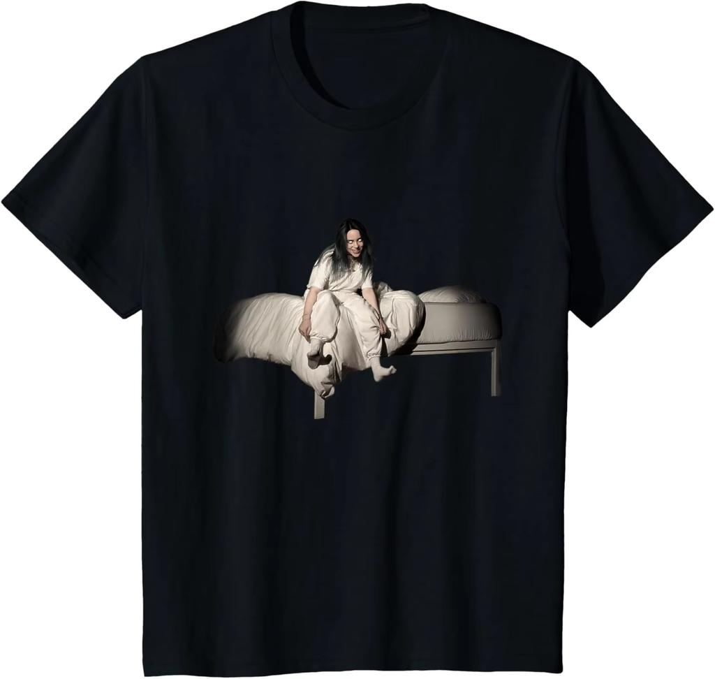 2026 Neues Single Billie Eilish WILDFOWER Song Gedrucktes Baumwoll-T-Shirt Sommer Unisex Kleidung und Damenmode Lässiges T-Shirt