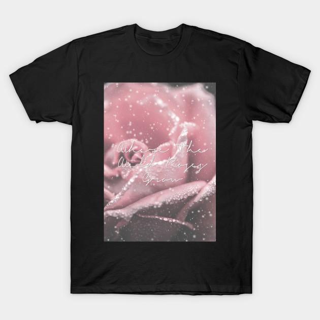 Unisex Fashion TShirt Where The Wild Roses Grow Print TShirt Plus Size S-5XL T-Shirt 100%Cotton Tops O Neck Short Sleeve Tees S чёрный