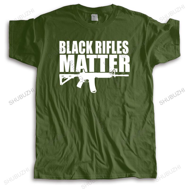Black Rifles Matter Black Tshirt Ar-15 Ak47 2Nd Amendment Pro Gun Guns Tee Shirt Mens New Tee Shirts Printing Cool T Shirt