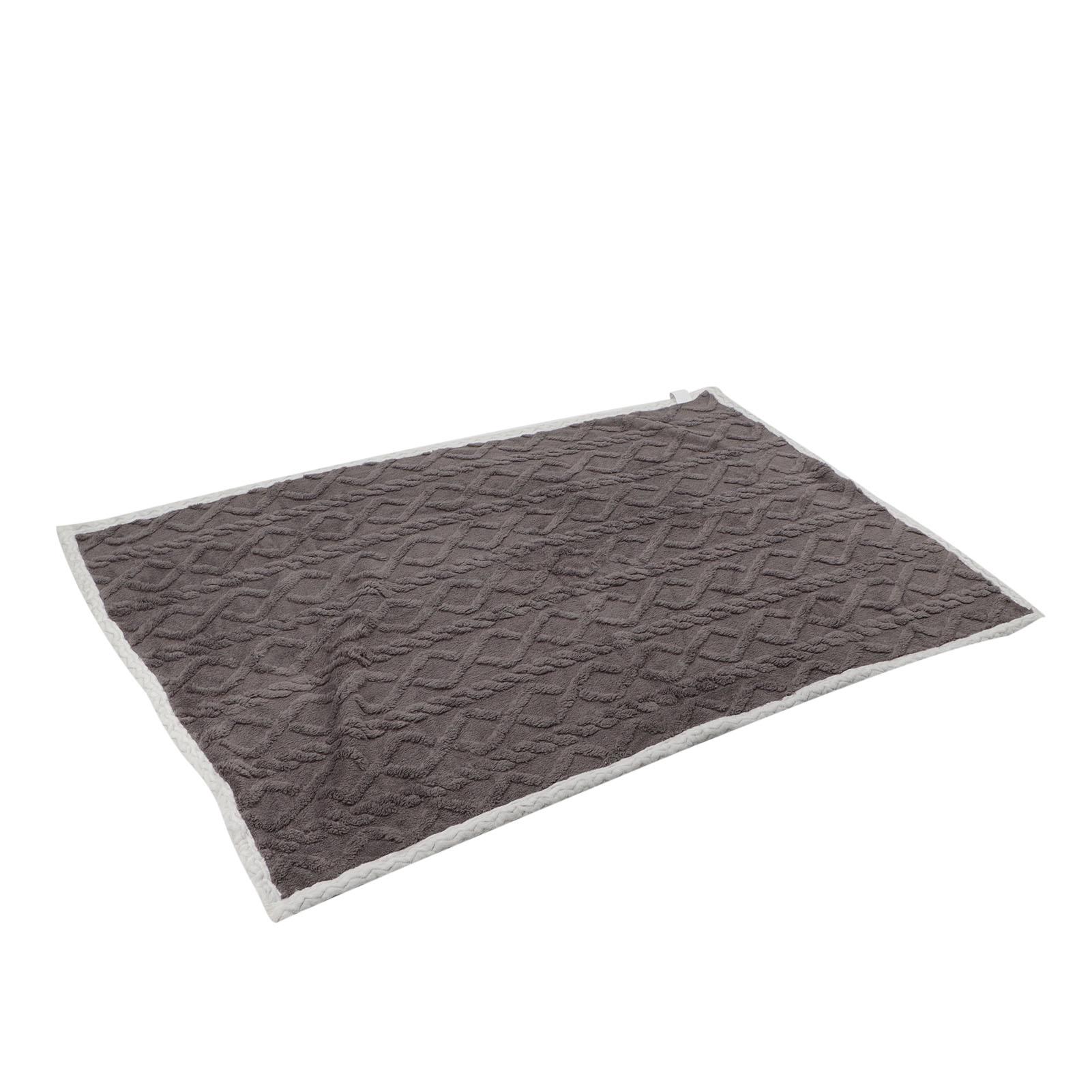 

Плед двухсторонний мягкий полиэстеровый уютный флис типа овечьей шерсти для кровати, дивана 100x150cm/39.4x59.1in темно-серого