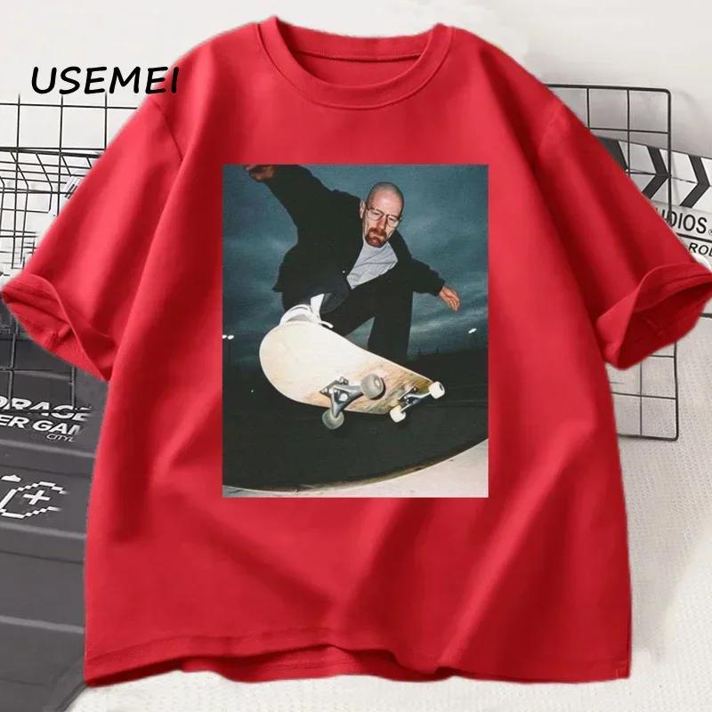 Breaking Bad Heisenberg Tshirts Unisex Walter White 90s Skate TShirt Unisex and Unisex Unisex Graphic Printed T Shirt Cotton Tees