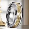 Men's 8mm Retro Titanium Steel Ring: Light Luxury, Niche Design