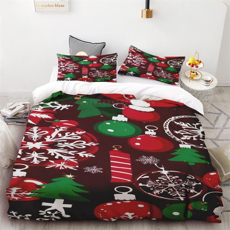 

Пододеяльник Рождественская снежинка Набор из трех предметов Один пододеяльник Две наволочки Односпальная Двуспальная Кровать Квин Кинг Украшение комнаты EU single(135x200cm)