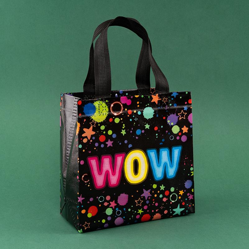 12/30pcs Waterproof Black Non-woven Fabric Bags Packaging Clothes Snack Candy Toy For Baby Shower Kids Party Weeding Decoration