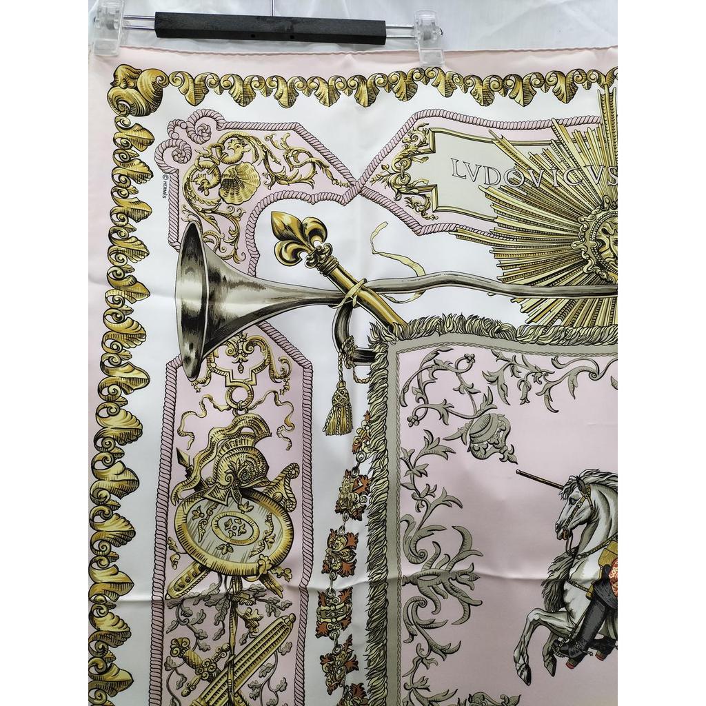 Used HERMES LOUIS THE GREAT Scarf Carr 90