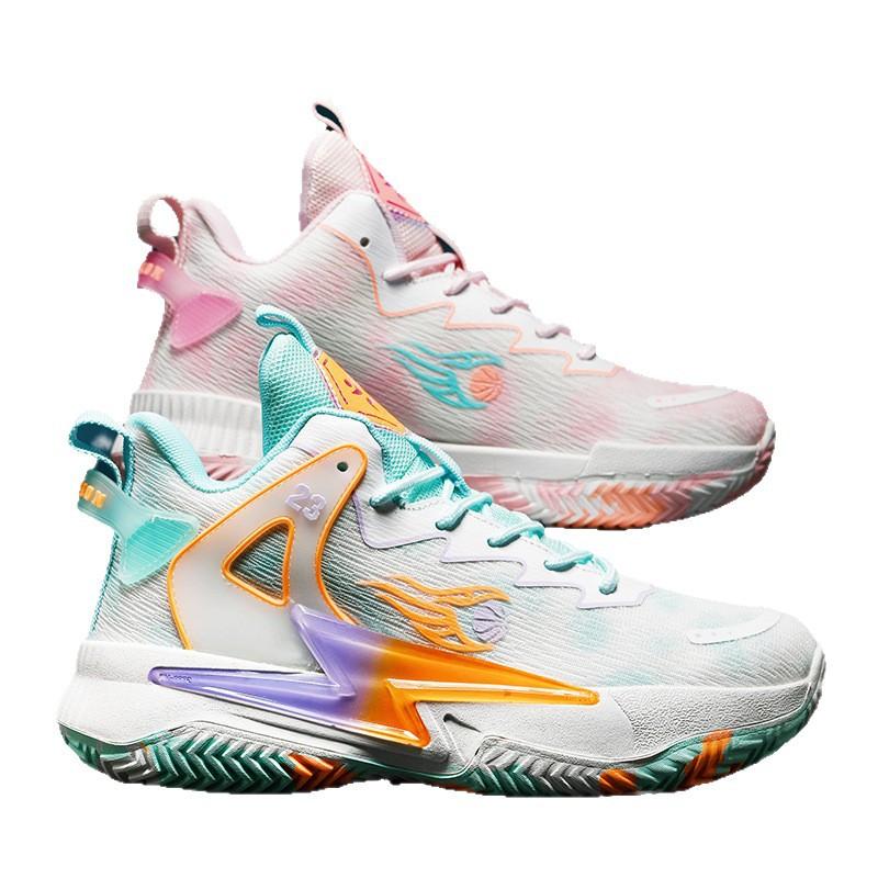 881 Men's Women's Basketball Shoes / Low Cut Colorful Fashion Mesh Anti Slip Mandarin Duck Color Training Sneakers Trendy