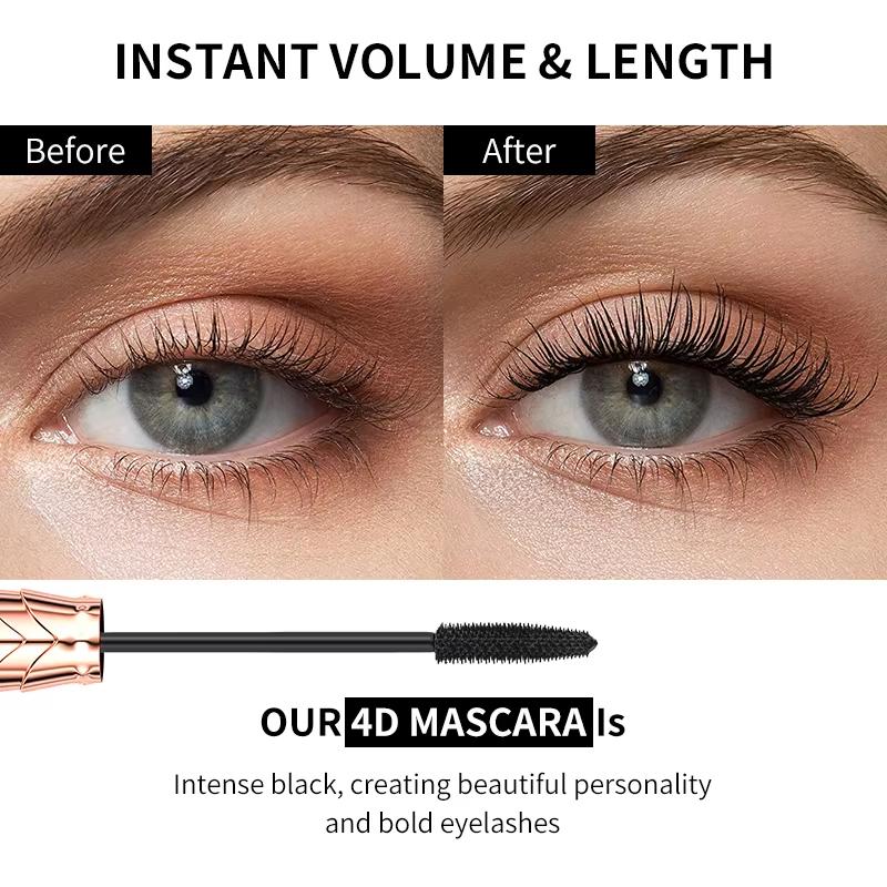 Eyelashes Lengthening Mascara Long Lasting Waterproof Women Korean Silky Lash Black Eyelashes Extension Makeup Beauty Cosmetic