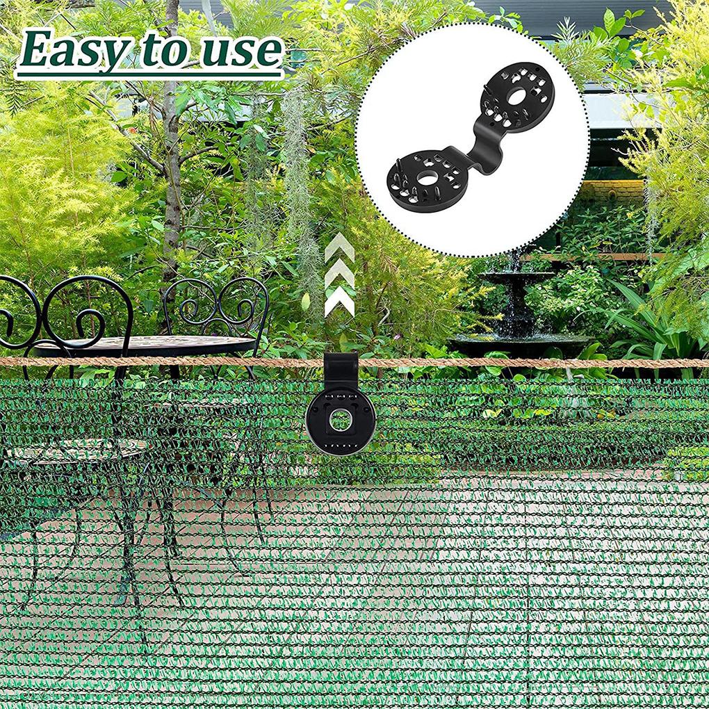 50Pcs Sunshade Net Fixing Clip Recyclable Sheeting Buckle Hook Garden Tools Fix Clamp for Home Installation Hooks