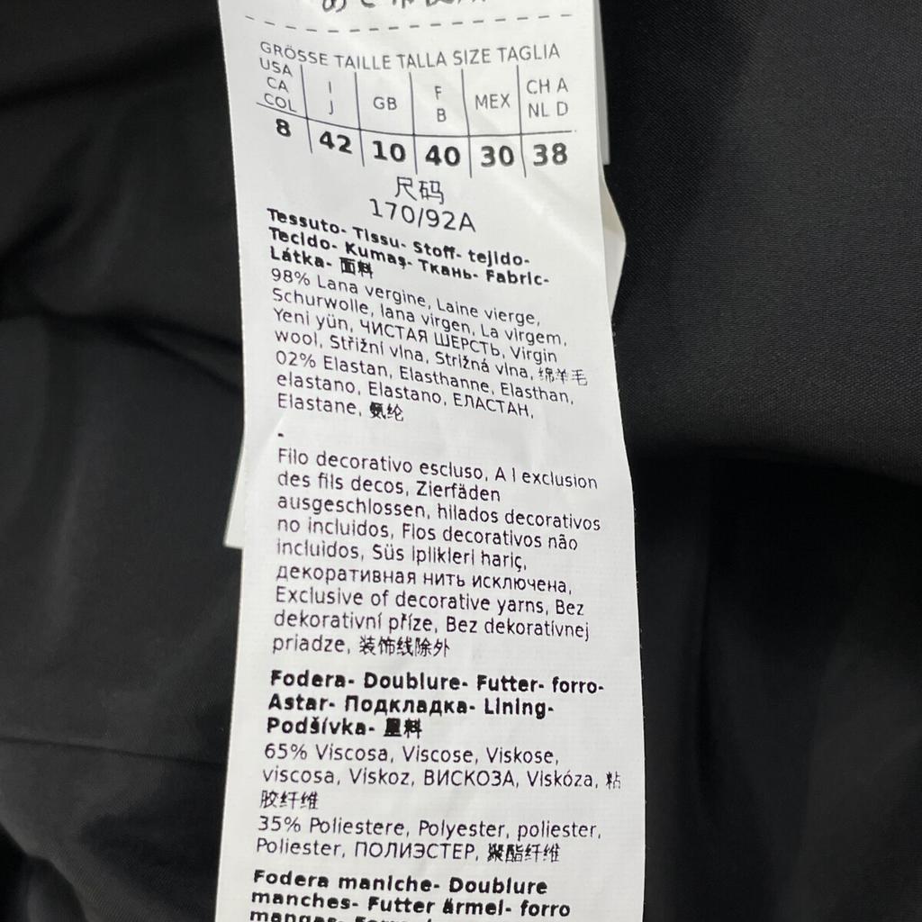 Sportmax 204602296 Black Sailor Collar Tailored Jacket Jacket 42 blackUsed