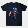 Men Black Print T-shirt Lego Cap No-Cut Transfer Paper Print Cotton Tshirt