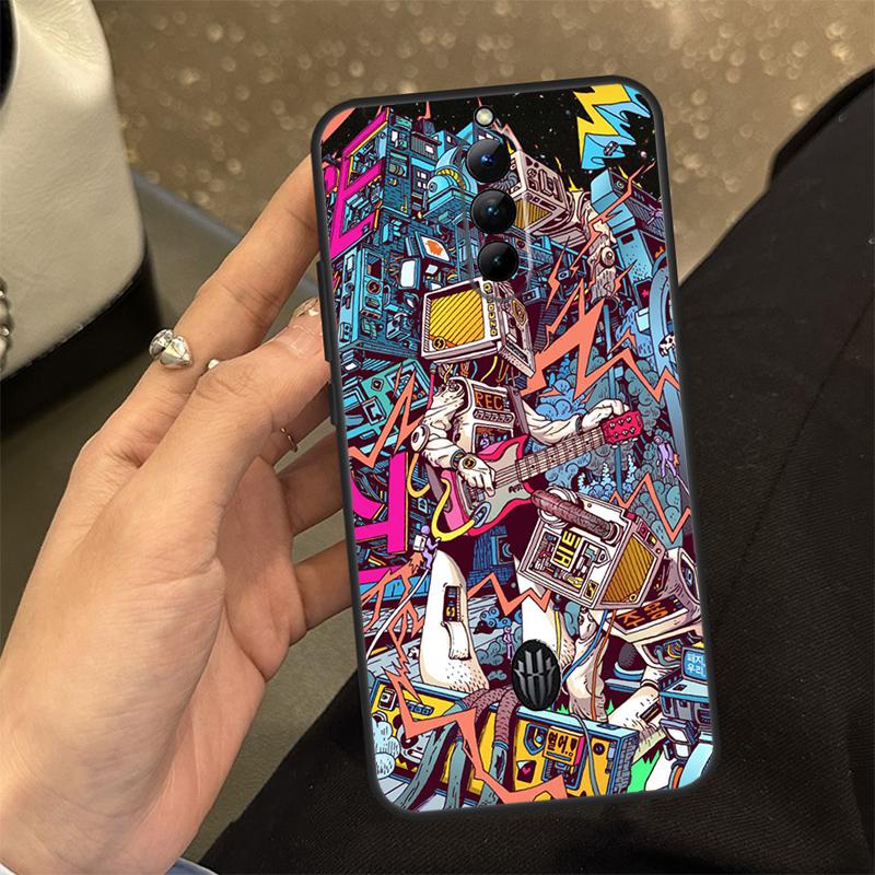 Graffiti Case For ZTE Nubia Red Magic 10 Air 6S 7S 6 7 Pro RedMagic 8 9 10 8S 9S 10S Pro Plus Cover