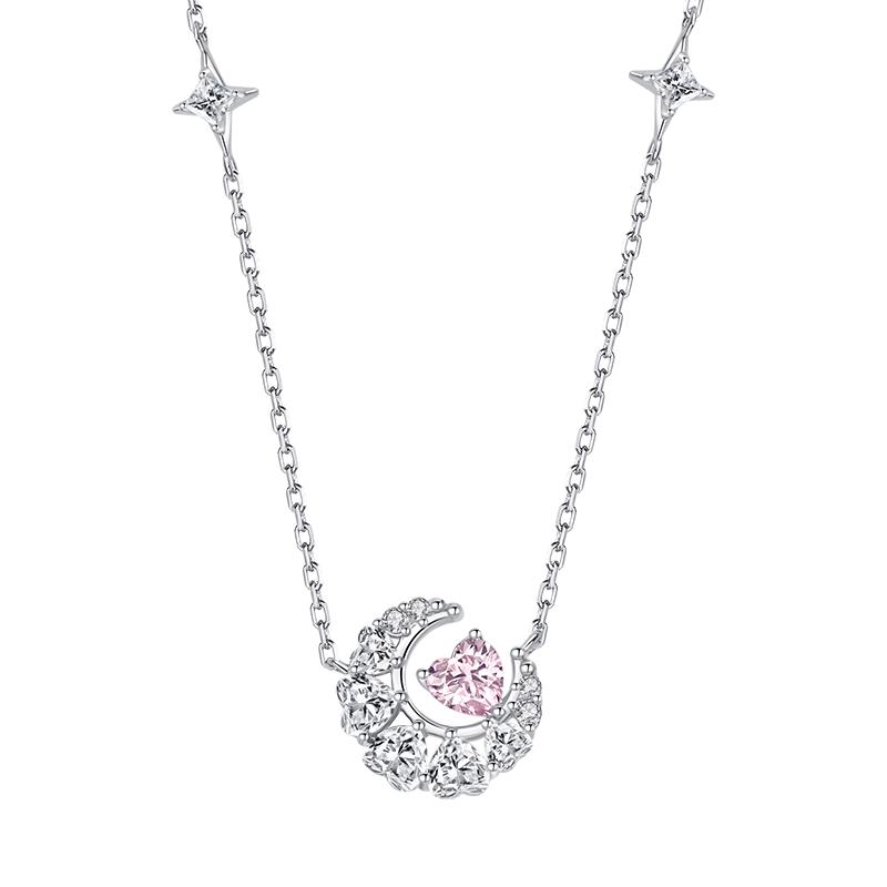Fanci Dreamy Heart Moon Necklace