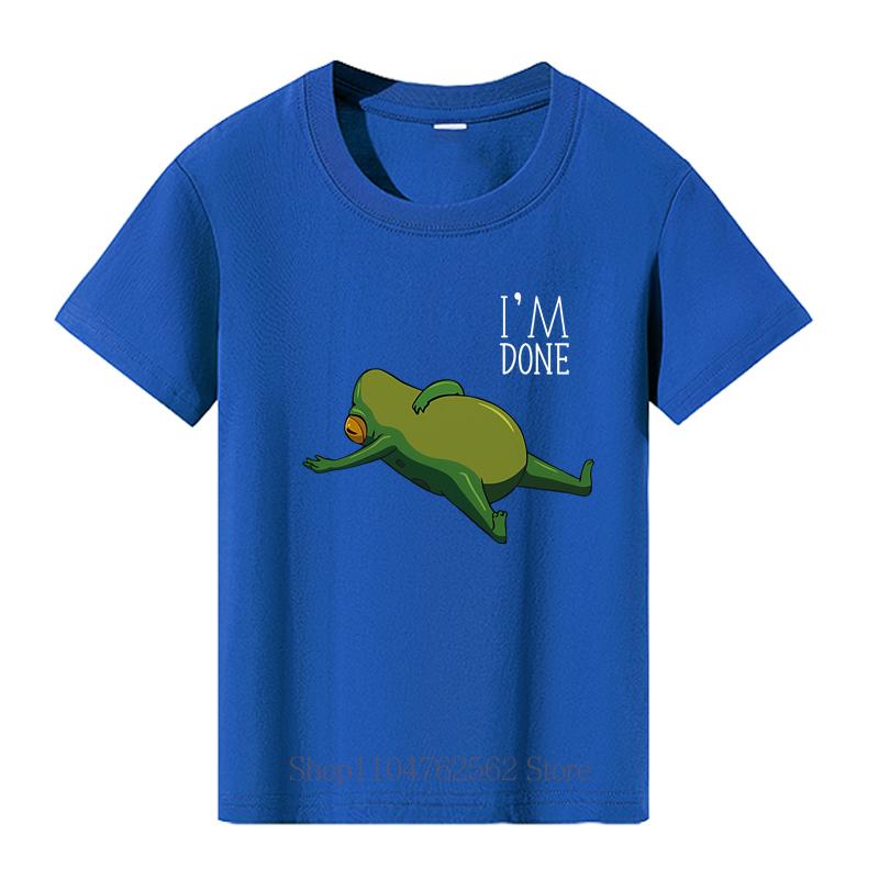Teenager Frog Graphic Print T-shirts for Boys Girls Summer Kids Casual Fashion Short Sleeve Tops Children Colorful O-Neck Tees