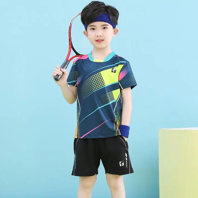 Badminton Tischtennis Kurzarm Set Schnelltrocknend Atmungsaktiv Sportbekleidung Herren Damen Kinder Team Uniformen Individuell