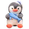 Super Cute Plush Toys New Penguin Cartoon Doll Fish Holding Penguin Home Pillow Girls Sleeping Doll