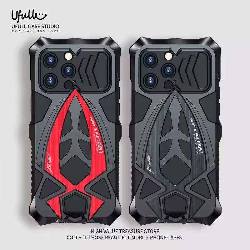 Shockproof Armor Metal Phone Case For iPhone 17 Pro Max 16 15 Inclusive Protection Phone Cover For Samsung S23 S22 S24 S25 Ultra