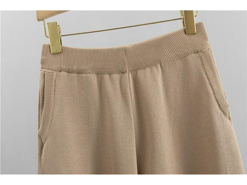 European Trend Women's Three-Piece Set: Knit Cardigan, Camisole, and Wide-Leg Pants