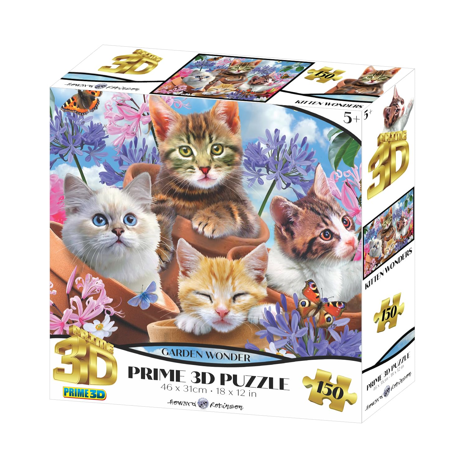 

Yamasan Prime 3D Говард Робинсон Кошки, играющие в цветнике 21062 Готовый 46 x 31 см 150 деталей Размер /