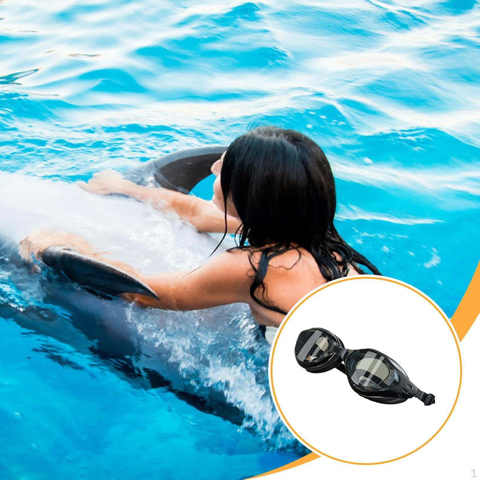 

Очки для плавания с защитой от запотевания, портативные, удобные для мужчин и женщин с носовой частью Black