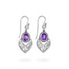 Amethyst Dangle Earrings: 925 Sterling Silver Gemstone Earrings
