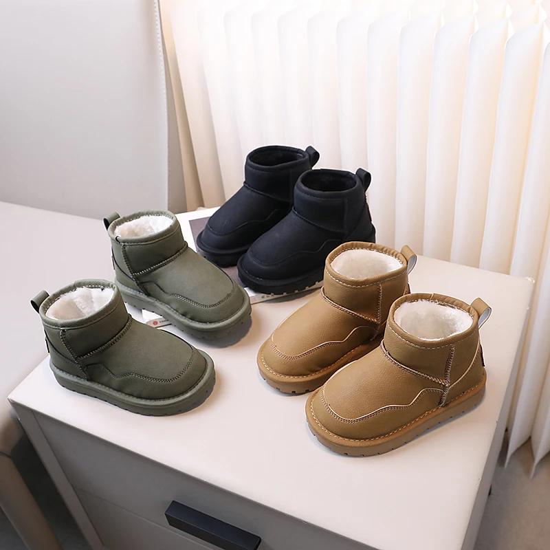 2024 Children Snow Boots for Girls Winter New Fashion Korean Style Soft  Anti-slippery Versatile Casual Warm Plush Trendy Shoe