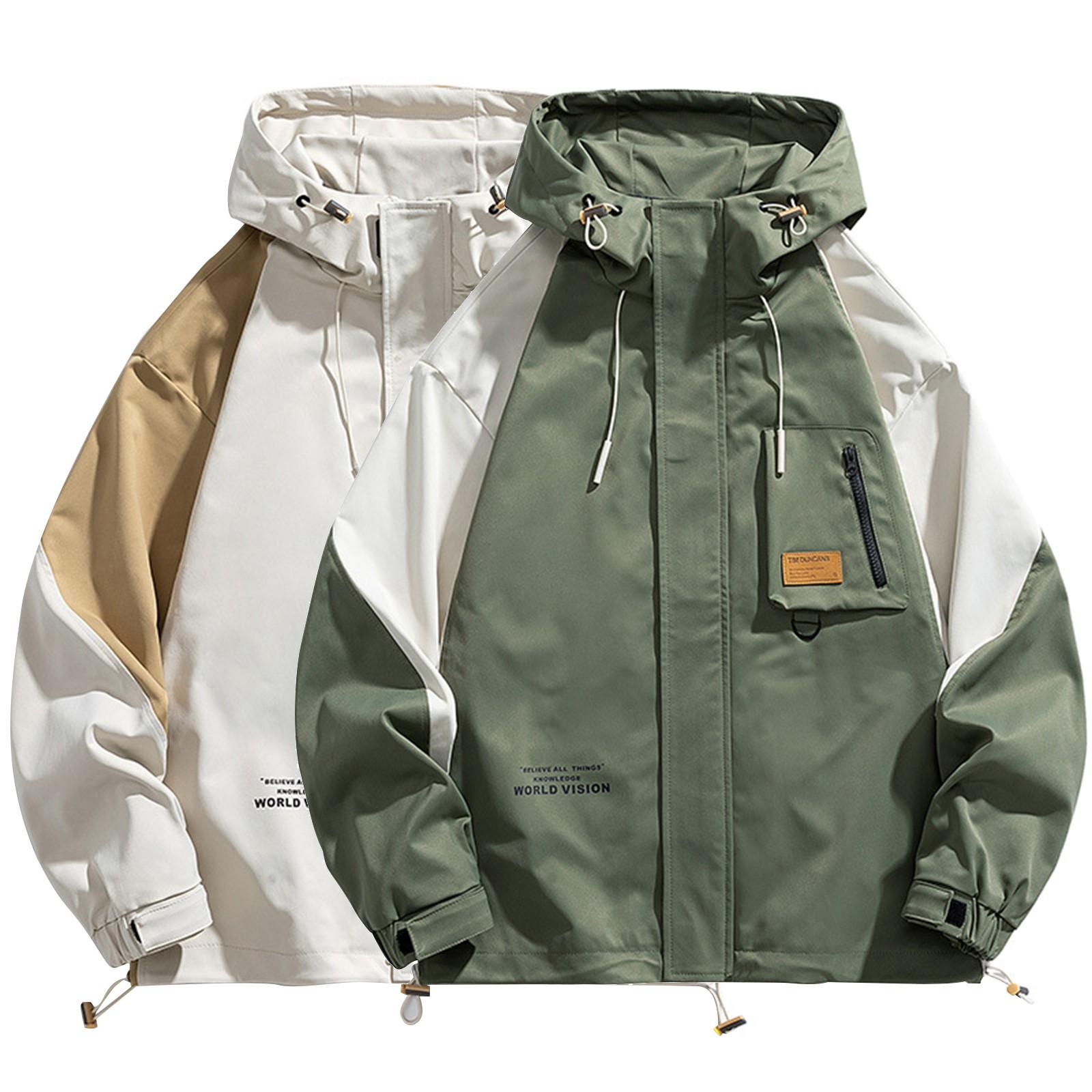 

Осенняя новая мужская свободная цветная куртка с капюшоном, пальто, кардиган, пальто