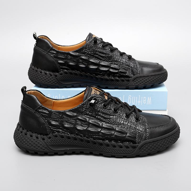 Fashion Outdoor Sneakers Mens Dress Shoes Retro Male Leather Business Male Baroque Shoes Casual Mens Oxford Work Footwear