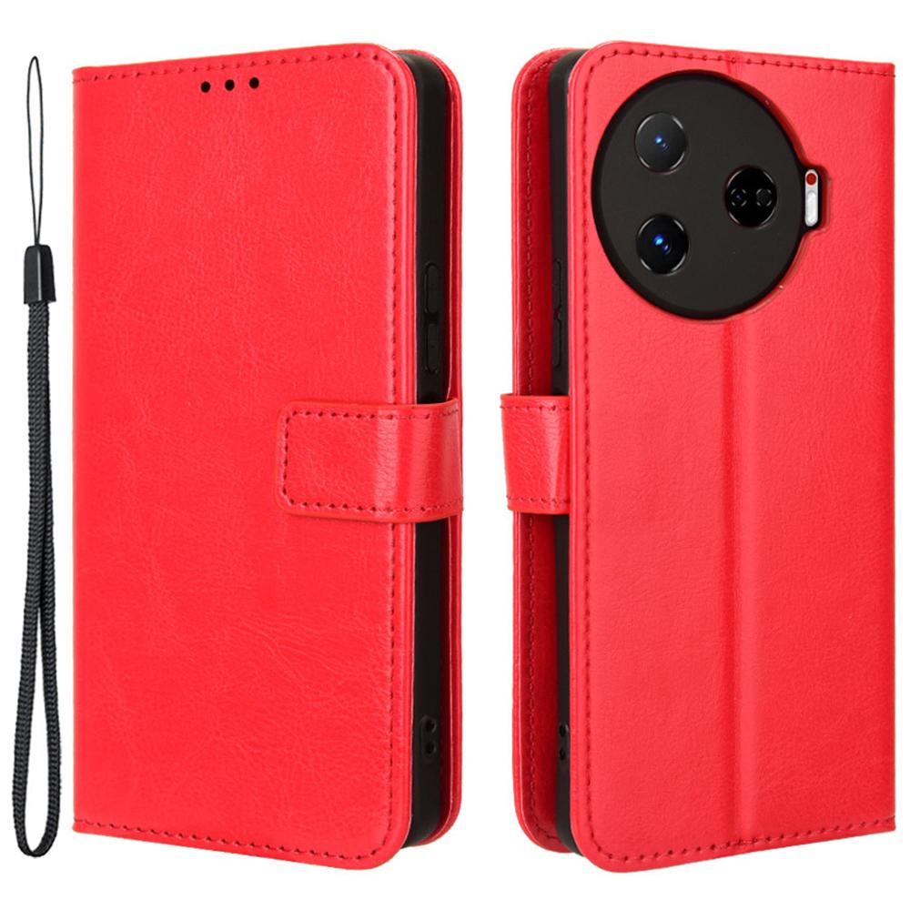 

For TECNO Camon 30 Pro 5G CL8 Case Leather Phone Cover Wholesale Supplier Red