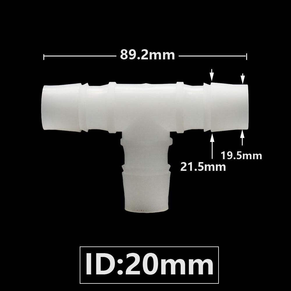 

17.5 20 25mm Plastic Hose Barb Tee Connector 3-way Water Splitter Fitting For Breeding Irrigationm Pipe ID Coupler
