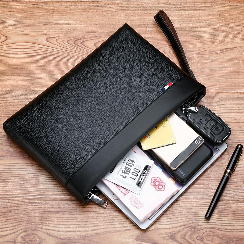 Men s Trendy Clutch: Stylish Handheld Envelope Bag for Young Men Small Black