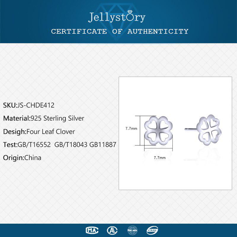 Tancise Cercei cu știfturi din argint 925 la modă pentru femei Bijuterii fine Cercei în formă de trifoi cu patru foi Nunți populare Cadouri de petrecere