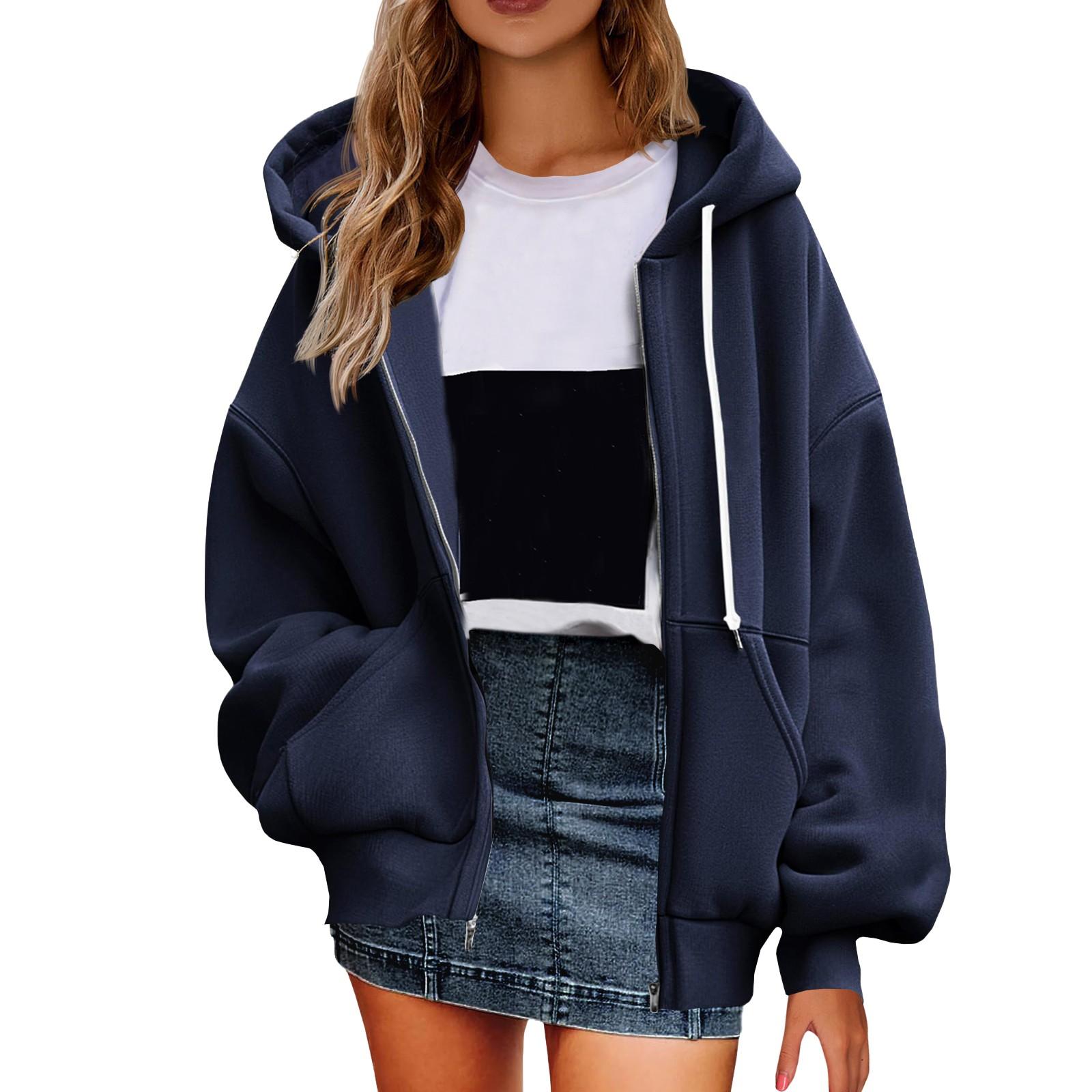 

Женские толстовки с капюшоном, свободные толстовки с длинным рукавом, повседневные пуловеры, толстовки с капюшоном, топы S тёмно-синий