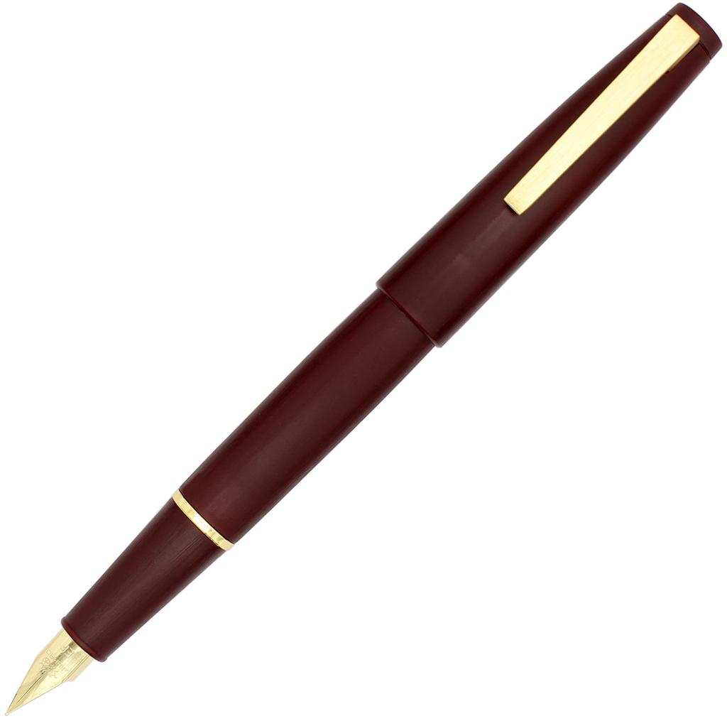 Gullor Color Fountain Pen Simple Converter and Gift Box Gold Extra Fine Nib Red X80, Design, Included, Clip, (0.38mm),