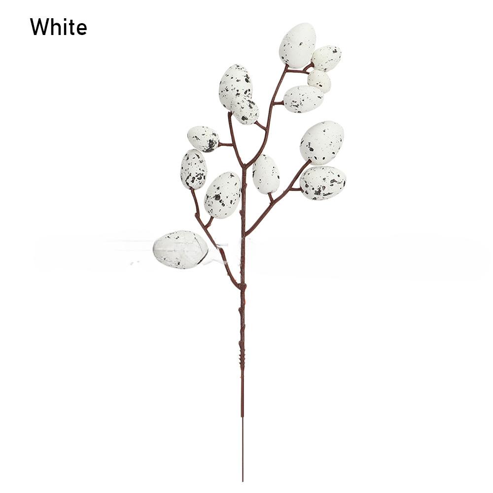 Artificial Easter Egg Tree Branch Colorful Foam Egg Spring Floral Stems Speckled Easter Egg Fake Flower Easter Wedding Vase Deco