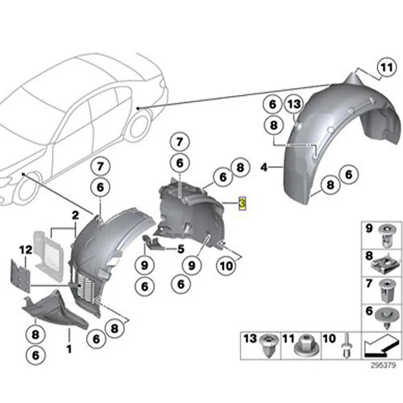 Fender Liner Rivet Expanding Clip Retainer For BMW 1er 2er 3er 4er 5er 6er 7er 8er X1 X5 X6 Z1 Z4 51161881149