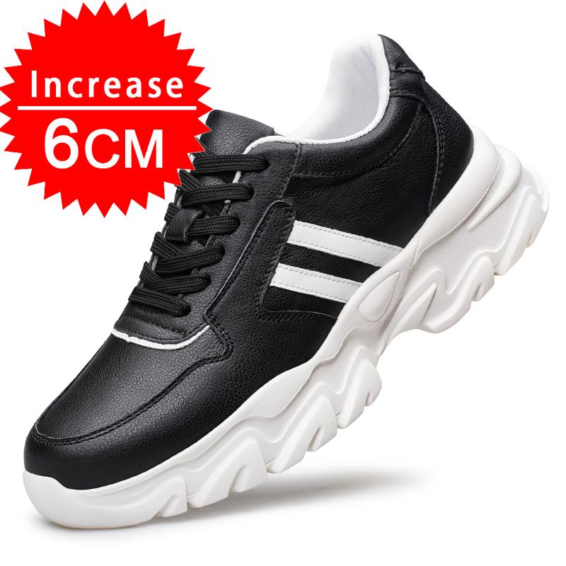Elevator Shoes for Man Height Increase 6cm Luxury Brand Lift Sports Genuine Leather Men's Hidden Heels Increasing Casual Shoes
