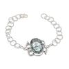 Natural Black Rutile Gemstone Handmade 925 Sterling Silver Bracelet 7-8" ASB-3017