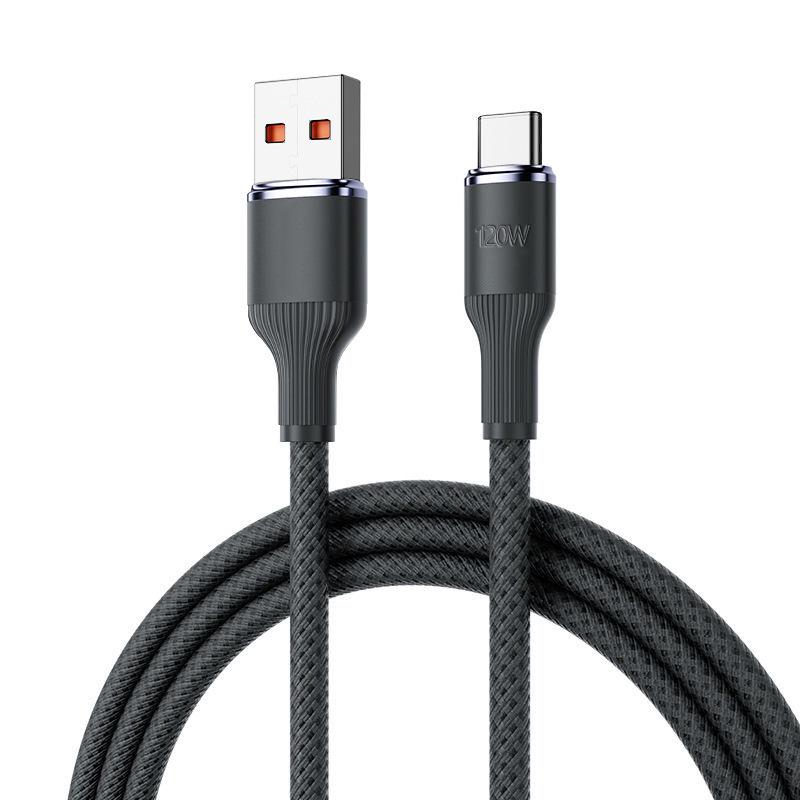 120W Super Fast Type-C Charging Cable, 3M Length, Compatible with Huawei Honor 6A Flash Charge.