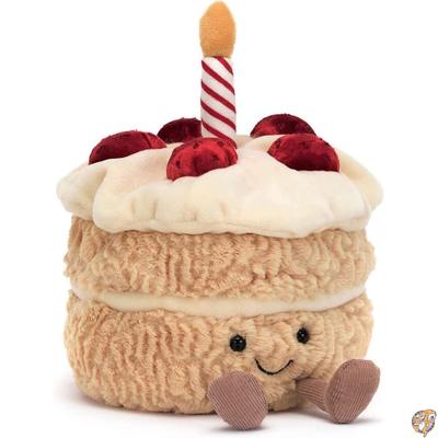 Jellycat Amuseable Geburtstagskuchen Plüschtier 6 Zoll Dessert Spielzeug Geschenk