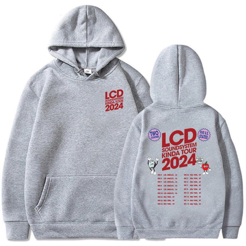 

LCD Soundsystem Electronic Rock Band Hoodies 2024 Tour Graphic Printing Sweatshirts Women Clothing Gothic Heavy Mental Sudadera 3XL