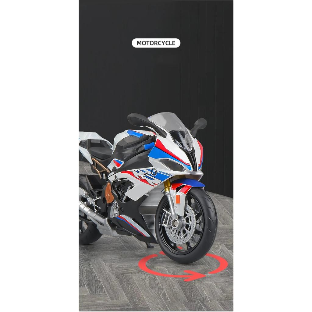 1/12 BMW S1000RR 2021 Die Cast Motorcycle Model Toy Vehicle Collection Autobike Shork-Absorber Off Road Autocycle Toys Car