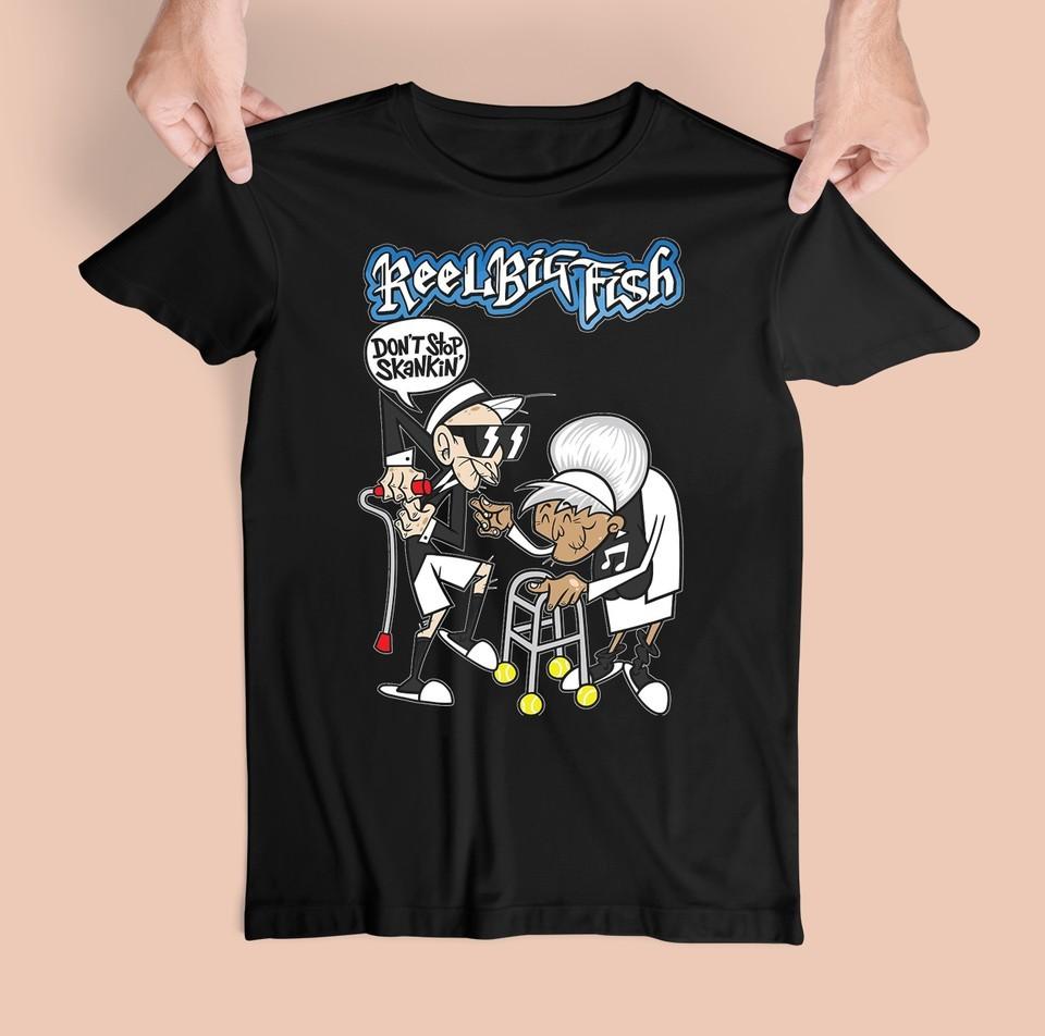 Reel Big Fish Band American Ska Punk Band Cotton Black T Shirt For Men UR130 Unisex T-Shirt XL